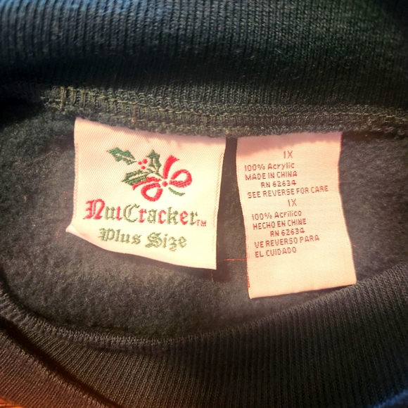 Nutcracker Vintage Green Christmas Sweater Size 1X - Picture 10 of 10